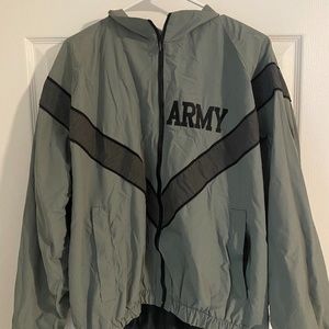 Skilcraft Green & Black Army Bomber Jacket Size Medium
